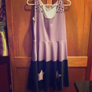Purple and black dress